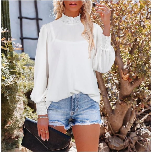 NWOT Alice Co Women’s Puff Sleeve Chiffon Blouse Size S - Picture 2 of 8